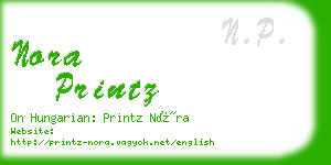 nora printz business card